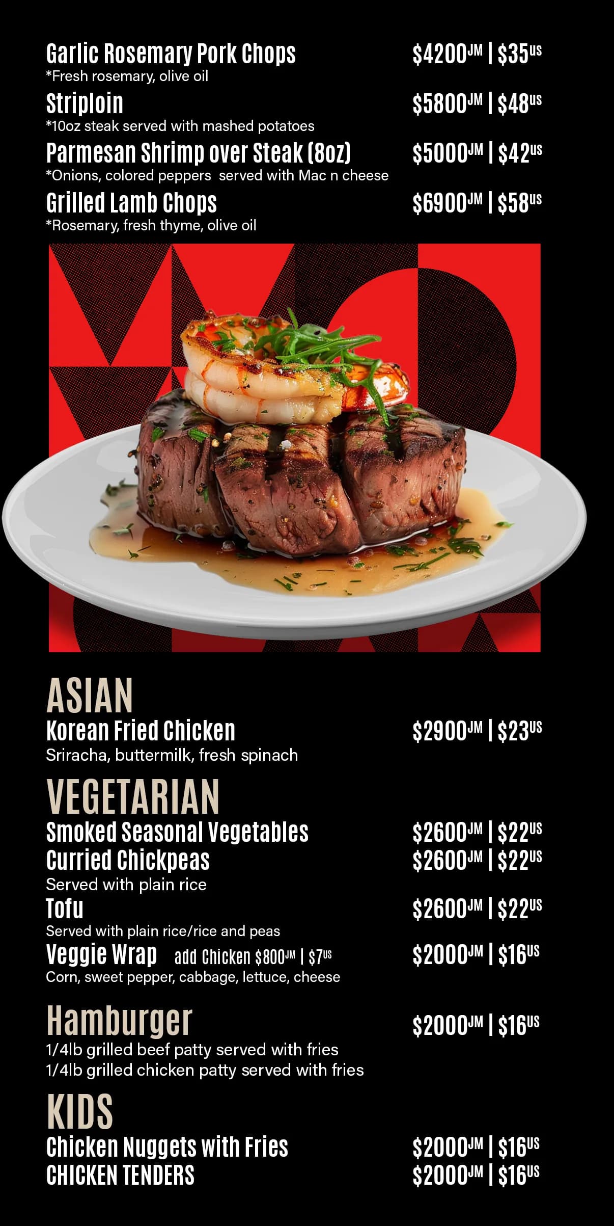Plantation Smokehouse menu page 3